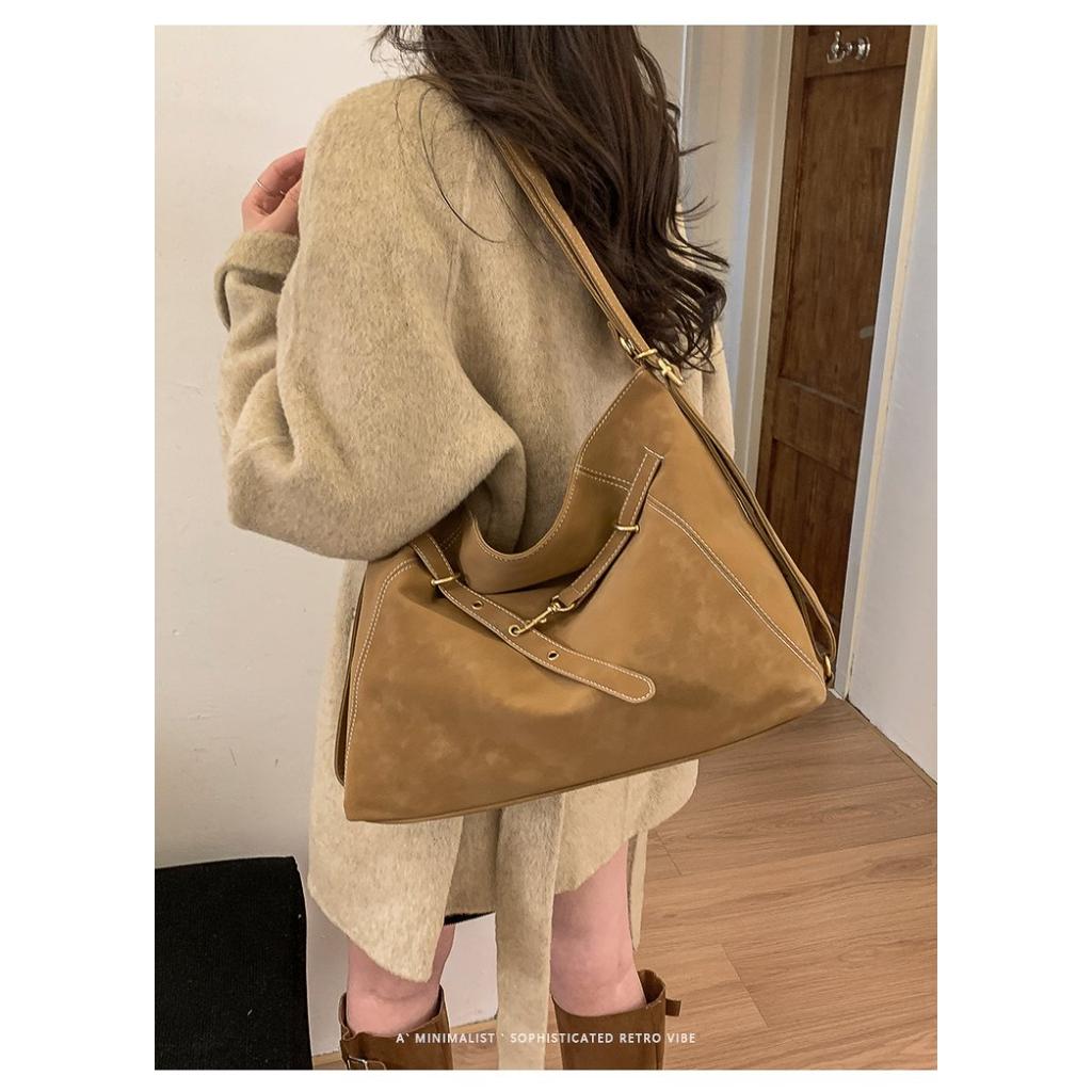 Shoulder Bag Women PU Large Capacity Adjustable Strap Daily Commute