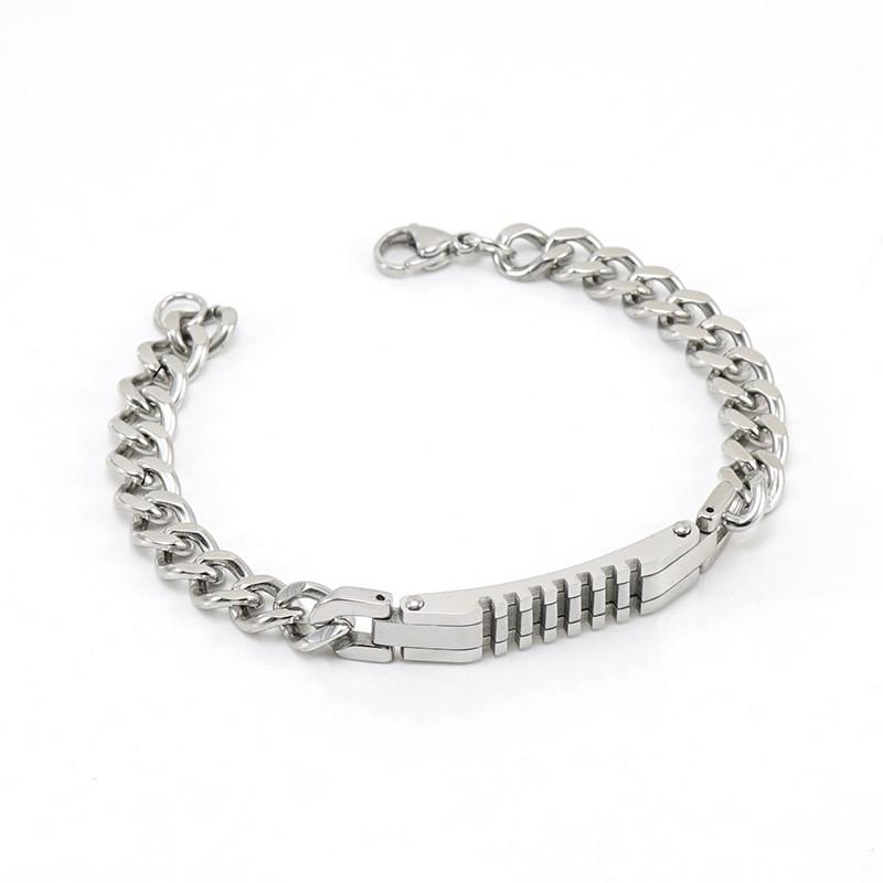 

Новый модный универсальный мужской браслет из нержавеющей стали 18-каратный браслет из титановой стали мужские ювелирные изделия 18K