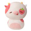 20/36Cm Kawaii Strawberry Cow Plushies Cute Pink Purple Stuffed Animal Chubby Cow Plush Hug Pillow Birthday Gift For Girl Boy