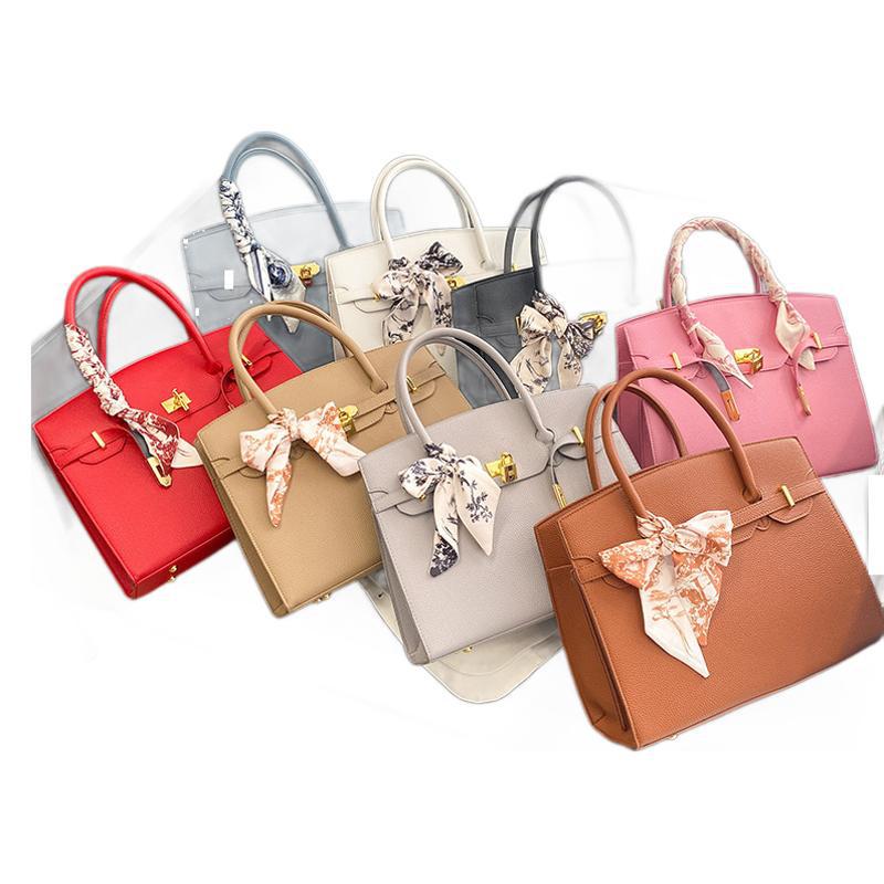Bag Women's 2025 New Handbag Fashion Trendy Commuter Bag Large Capacity Silk Scarf Decoration Tote Bag Wholesale
