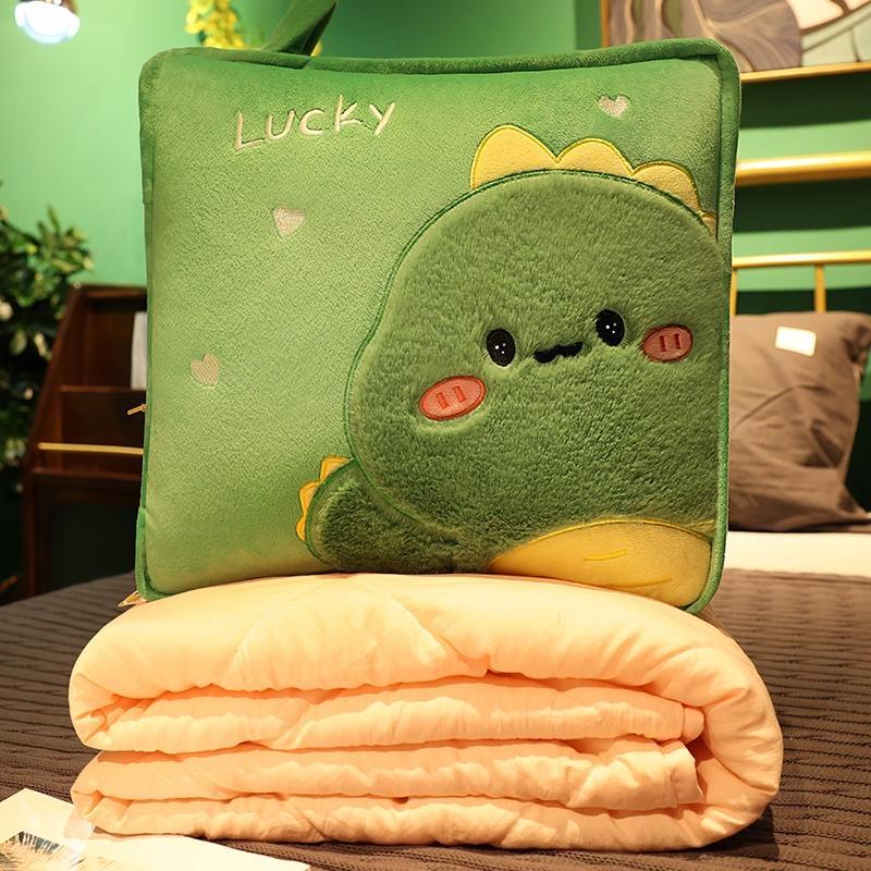 HANDUNYOU Dinosaur Dual-Use Pillow Blanket