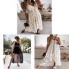 Elegant Satin Long Dress With V Neck For Summer Beach And Casual Wear