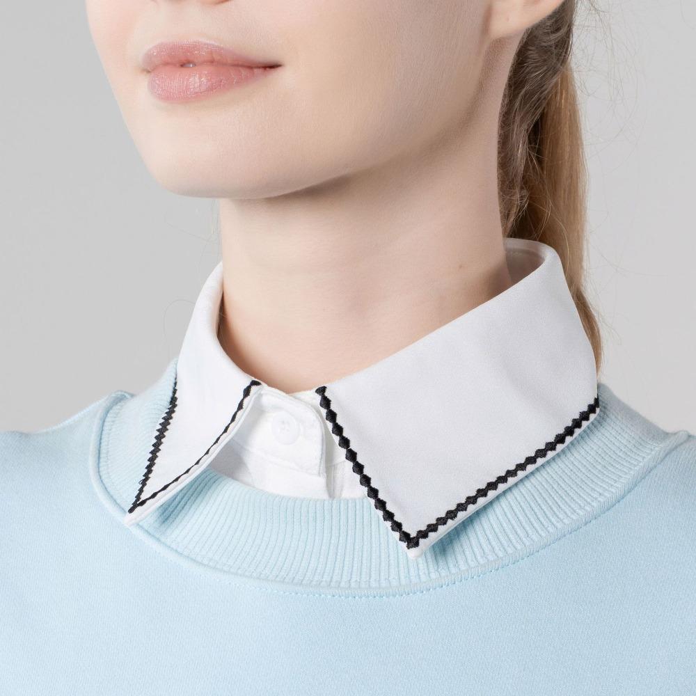 Classic Solid Color False Collar Chiffon Removable Lapel Shirt Fake Collar Detachable Women Neck Collars Clothes Accessory