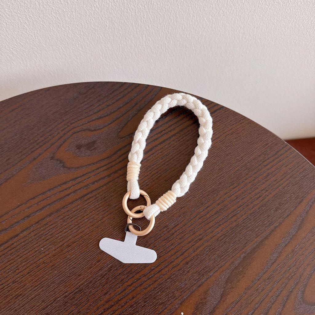 Versatile Ins-Style Double Buckle Woven Metal Phone & Camera Lanyard Bag