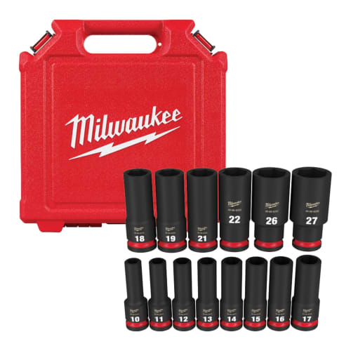 

Milwaukee Electric - 14PC IMP Duty 1/2DR Metric DP 6-PT Socket Set