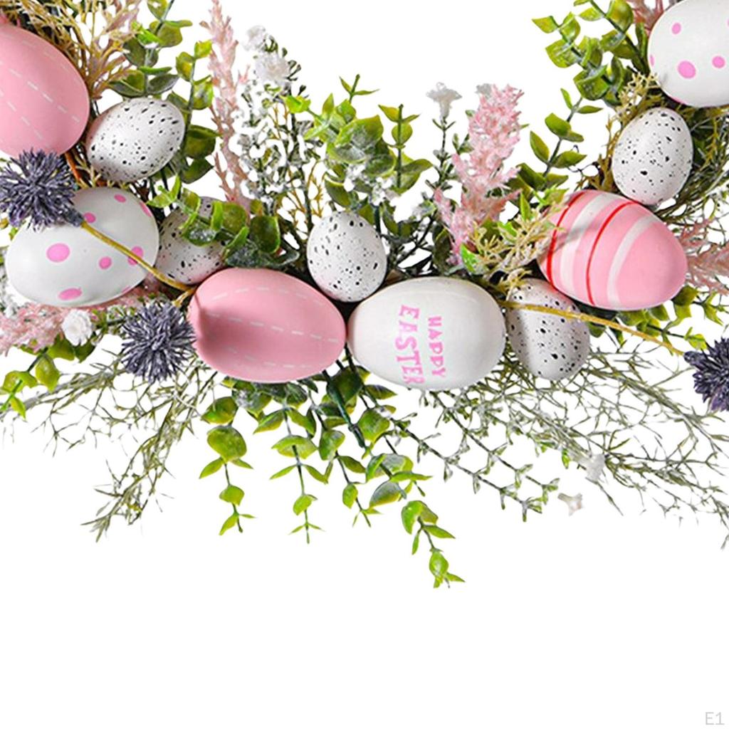 Artificial Easter Egg Wreath , Spring ,Silk Flower Garland for Front Door