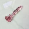 Anal masturbation Glass anal plug pink Four beads pull bead Rose 3.5cm BDSM SM Sex Toys unisex Gay' Anal Expansion Massage Thread