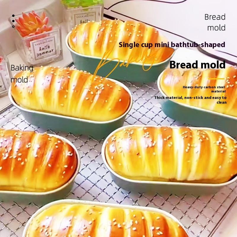 Bath Toast Mold, Long Hot Dog Bread Embryo Mold, Household Carbon Steel Toast Cake Mold, Baking Plate Oven Use