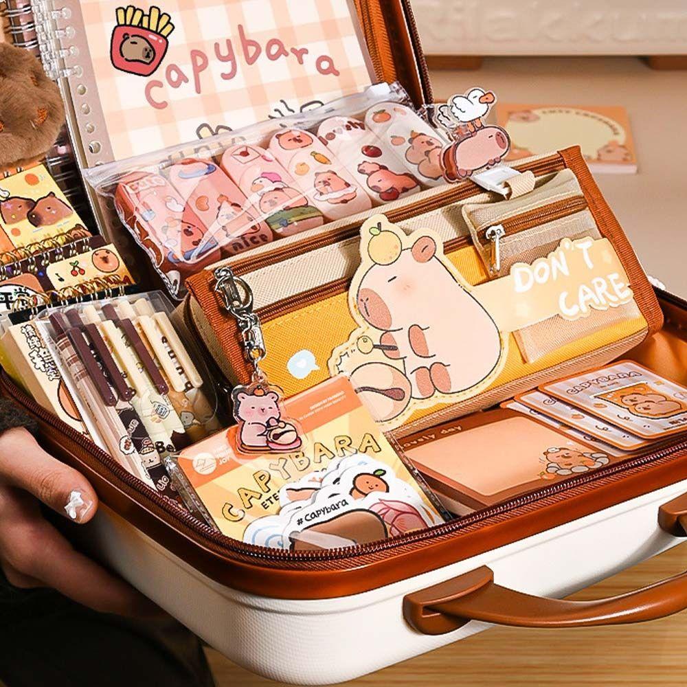 Large Capacity Gift Box Study Stationery Pencil Case Back-to-school Gift Kit  for Students