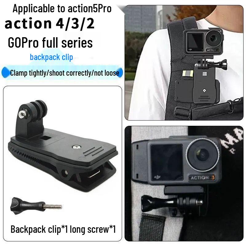 

GoPro DJI Action Camera Chest Strap, Armband, Headband, and Backpack Clip Accessories for 5PRO/4/3/2 SJCAM