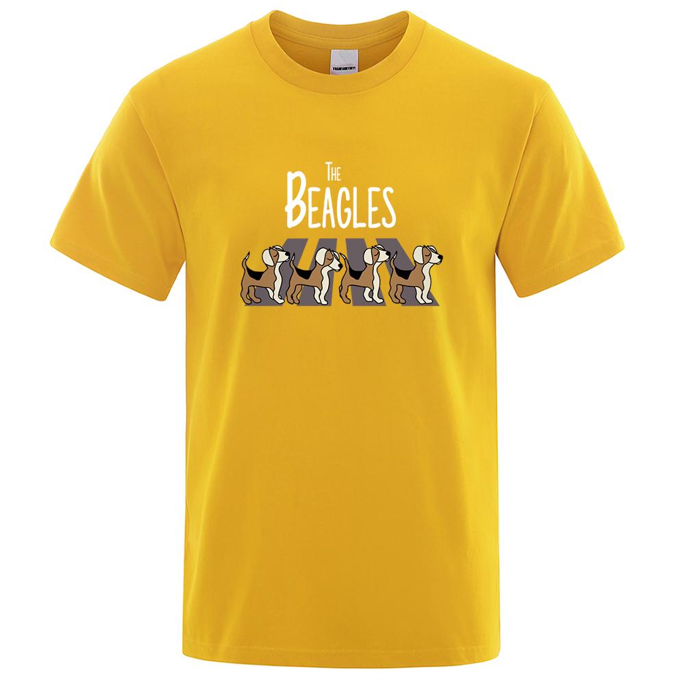 The Beagles Mens T Shirt Casual Cotton Tee Clothing Creativity Summer Brand Loose Cotton Eco-Friendly Short Sleeve Men Tshirt