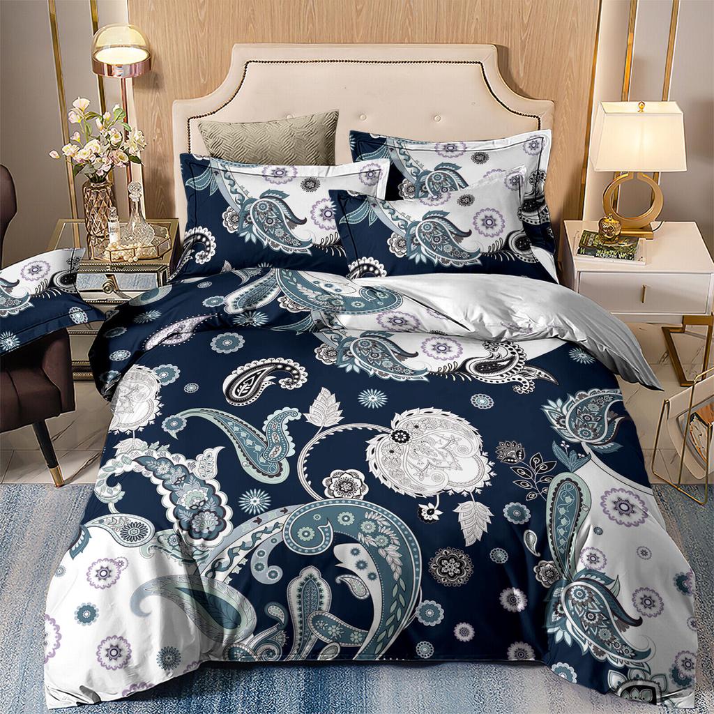 Blomster Quilt Dynetrekksett Sengetøysett Enkelt/Dobbel/Queen/King Size Nytt