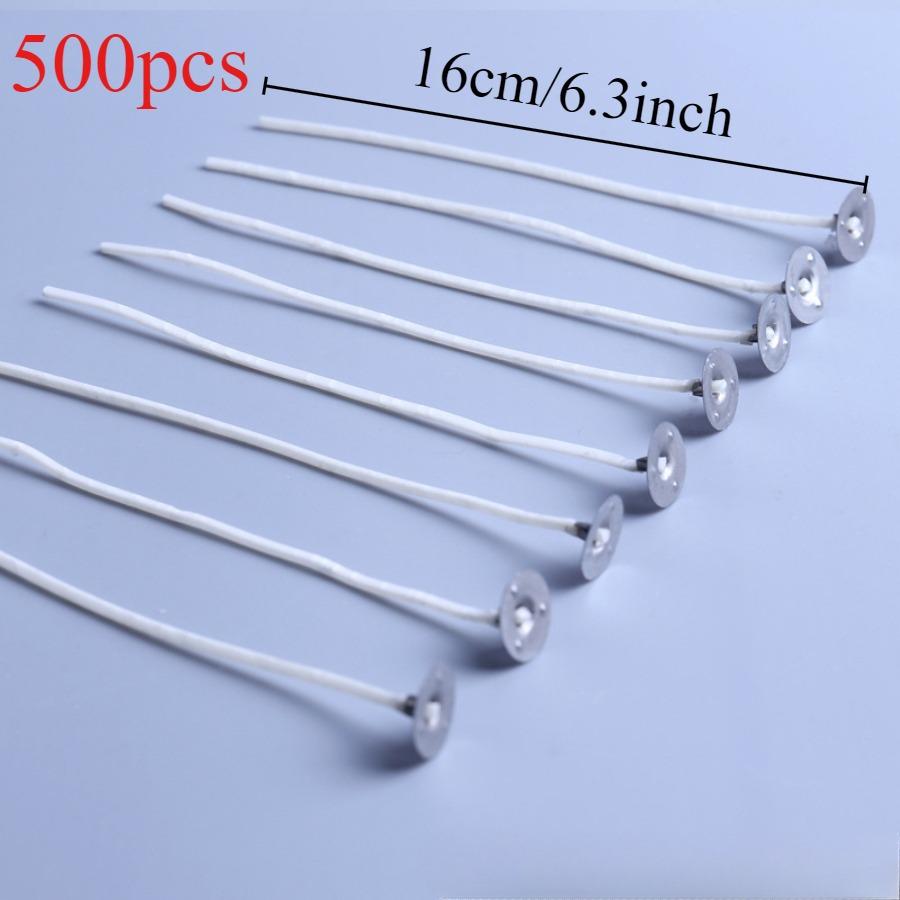 100 PCS/500 PCS 6.5-16cm Candle Wicks Smokeless Wax Pure Cotton Core For DIY Candle Making Pre-Waxed Wicks Party Supplies