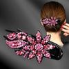 Mom Headwear Flower Retro Female Hair Clip Duckbill Clips Korean Style Hairpin Rhinestone Hairpin