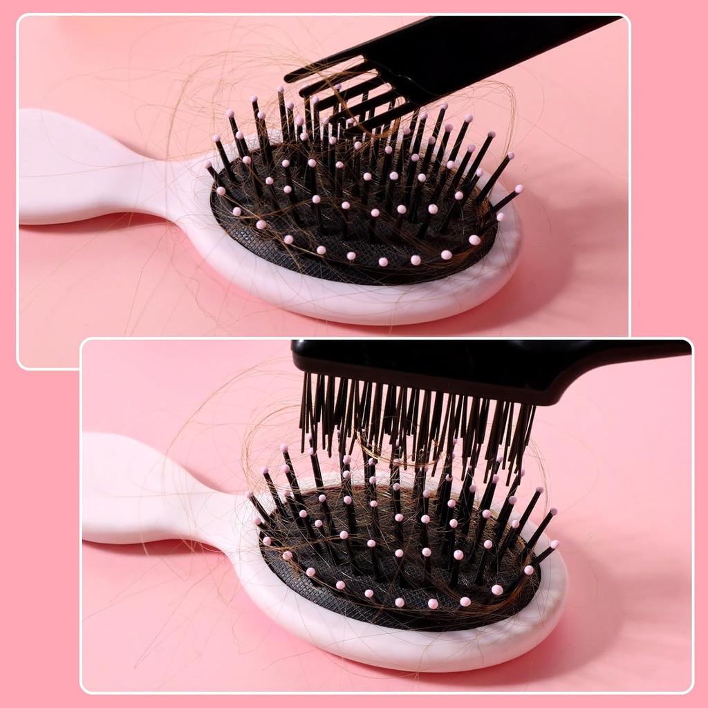 Hair Brush Cleaner and Remover Tool, 2 Pieces Hairbrush Cleaner Tool for Cleaning Combs, Cleaning Brush for Effective Hairbrush Clean, Beauty and