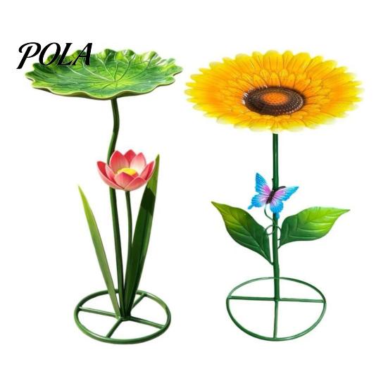 Metal Sunflower Bee Feeder, Lotus Leaf Butterfly Cup, Outdoor Bee Watering Station, Pollinators Bath Bowl for Garden Yard Lawn Decor