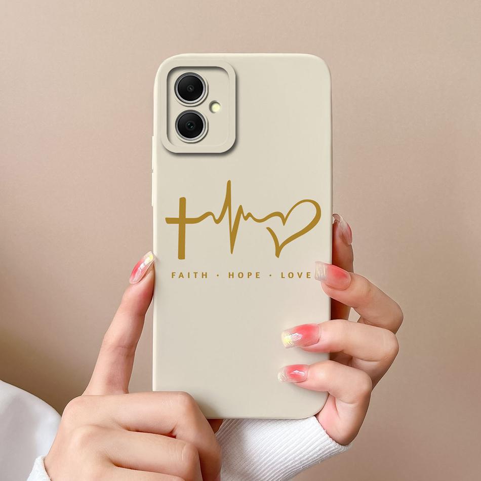 For Samsung Galaxy A06 Phone Case Heart-Butterfly Funda For Samsung A 06 Back Cover Camera Protection Liquid Silicone Bumper