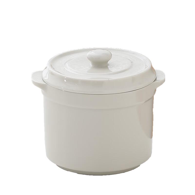 ZISIZ Double-Lid Ceramic Stew Pot Set
