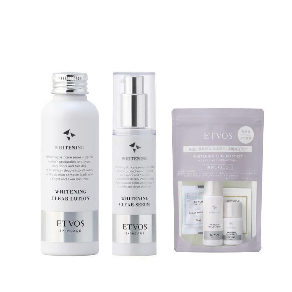 Etvos Whitening Clear Lotion 120ml  Serum 50ml  Trial Set