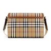Burberry Classic Check Logo Buckle Cotton And Calfskin Messenger Bag Women Shoulder Bag Khaki 80662261