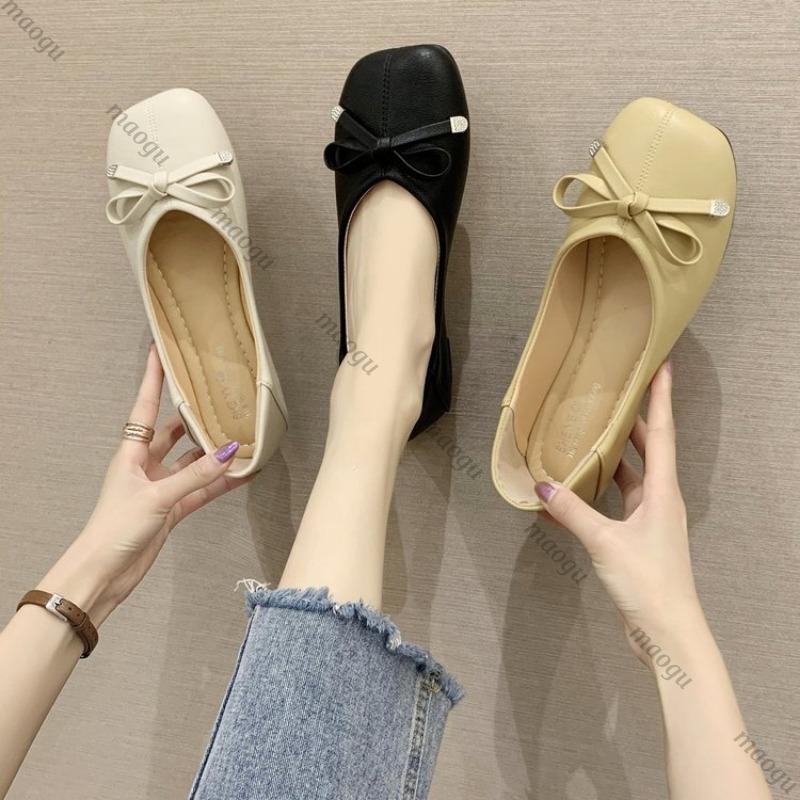 Shoes Woman Round Toe Bowknot Ballet Fashion Flats Mary Jane Ladies Shoes Casaul Shallow Soft Sole Women’s Zapatos De Mujer