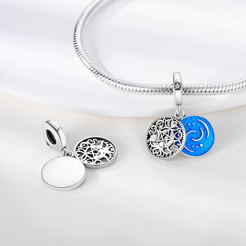 New Original Copper Marine Series Dolphin Pendant Fit Pan Bracelet&Bangle Diy Beads For Women Birthday Fine Jewelry Gift