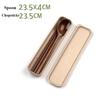 with Box Wooden Fork Chopsticks Natural Rice Soups Spoon Dinnerware Cutlery  Kitchen Accessories
