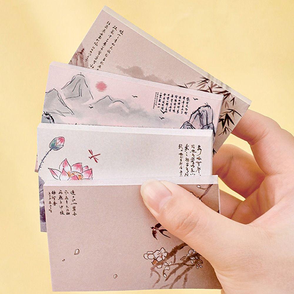 5 pcs/bag Write Smoothly Chinese Traditional Poetry Memo Pad Non-Sticky Note Pad  Graduation Season