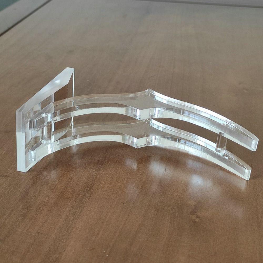 Clear Base Acrylic Display Stand Flat Bottom Gold Dipped Rose Flower Shelf Home