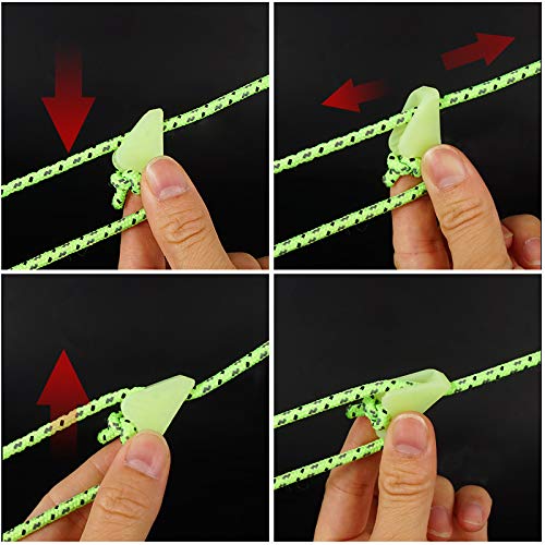 Takelablaze Tent Flexible Bracket Luminous Rope Tensioner Rope Length Adjustment