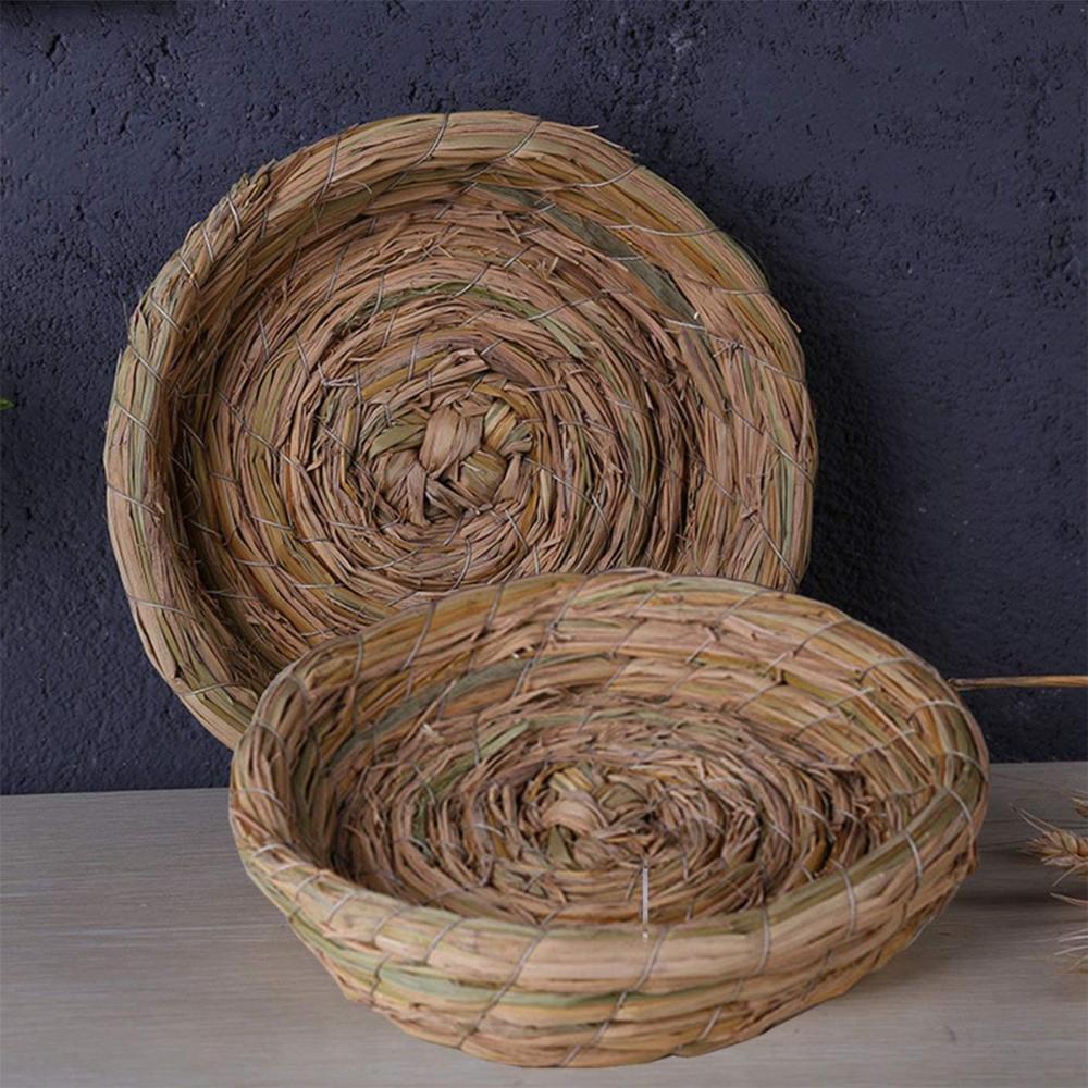 Breeding Bedroom Natural Warm Handmade Straw Birdcage Hatch Hut Dove House Parrot Nest