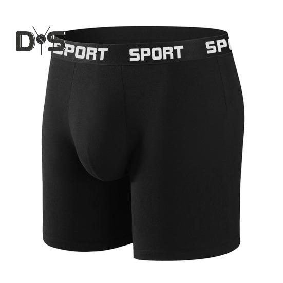 Men Boxer Underwear Slim Fit Patchwork Color Letter Print Shorts Briefs Elastic Mid-Waist Design Smooth Lines U-Convex Panties
