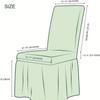 2pcs Chair Covers, Universal Stretch Dining Room Chair Covers With Skirt, Removable Parsons Chair Slipcover For Kitchen Wedding Party Banquet