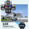 V380 10X Zoom Outdoor PTZ Camera with Multi-Lens, HD Full Color, and Mobile Alarm.