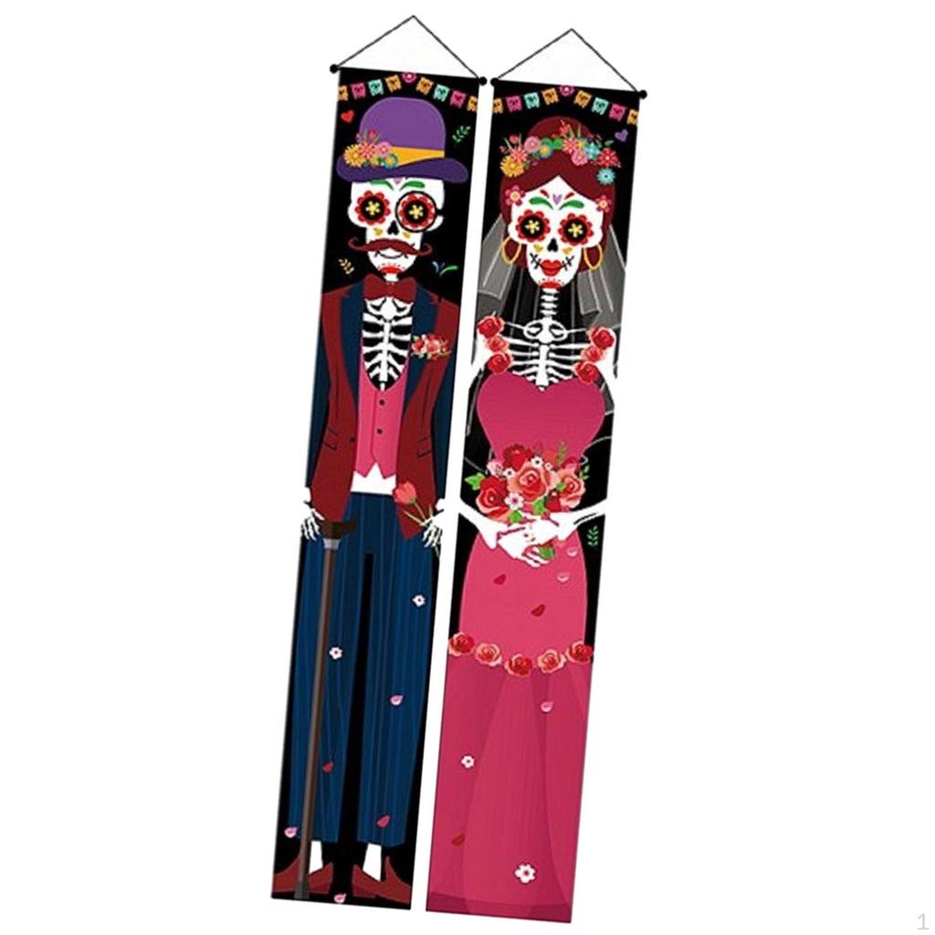 Banner de Halloween Ușă agățată Semne creative, ușoare, pentru interior, în aer liber, pentru verandă, pentru curtea cluburilor