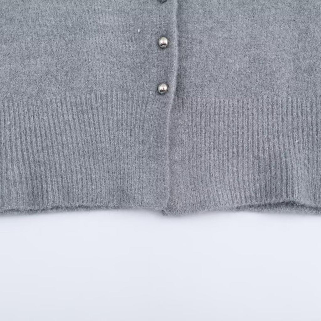 European and American Style, New Women's Fashion, Versatile, and Cross-border Export Spherical Button Knit Jacket