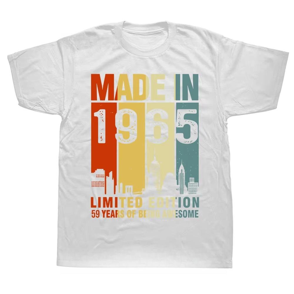 Hergestellt 1965 Limitierte Edition T-Shirt Baumwolle Atmungsaktiv Lässig 58 Jahre Awesome 58. Vater T-Shirt Klassische Oberteile Tees Männer