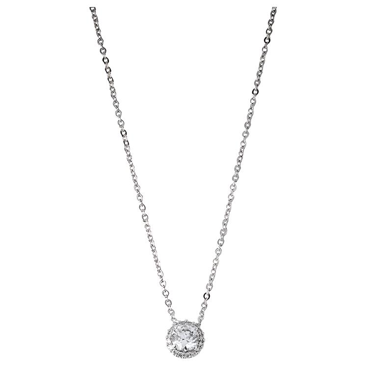 

Swarovski Una Angelic Round 125th Anniversary Rhodium Plated Necklace Women necklace Silver 5567931 Box (Random Color and Style)