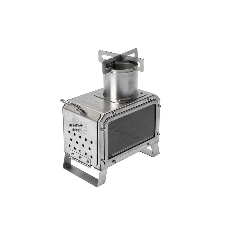 Folding Mountain Cubic Wood Stove: Outdoor Camping & Tent Heating, Water Boiling, Roasting, Fire Pit