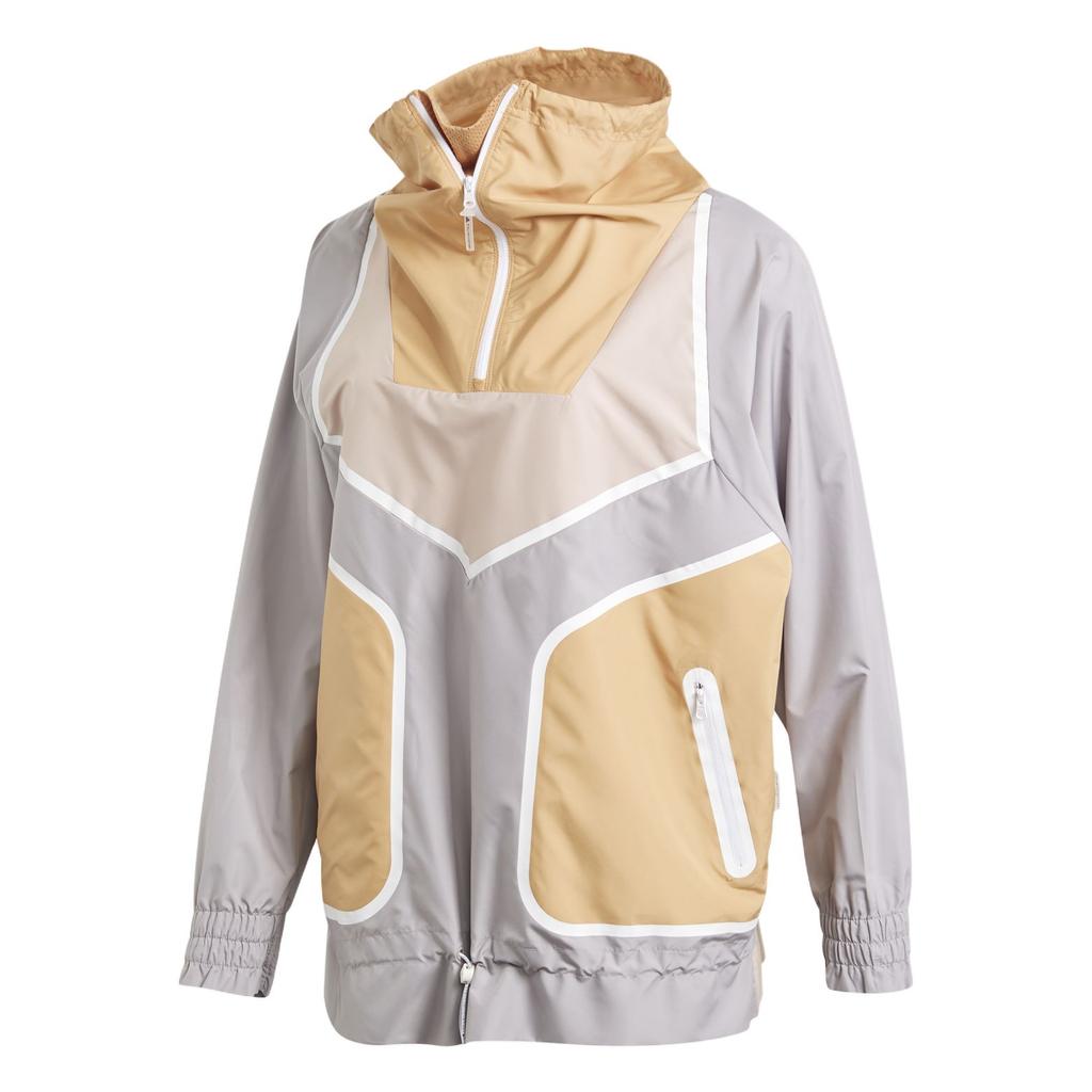 Adidas X Stella McCartney Adizero Comfortable Windproof Waterproof Casual Long Sleeve Jacket Women Jacket Pearl-Gray Brown-Yellow Ice-Pink FK9676