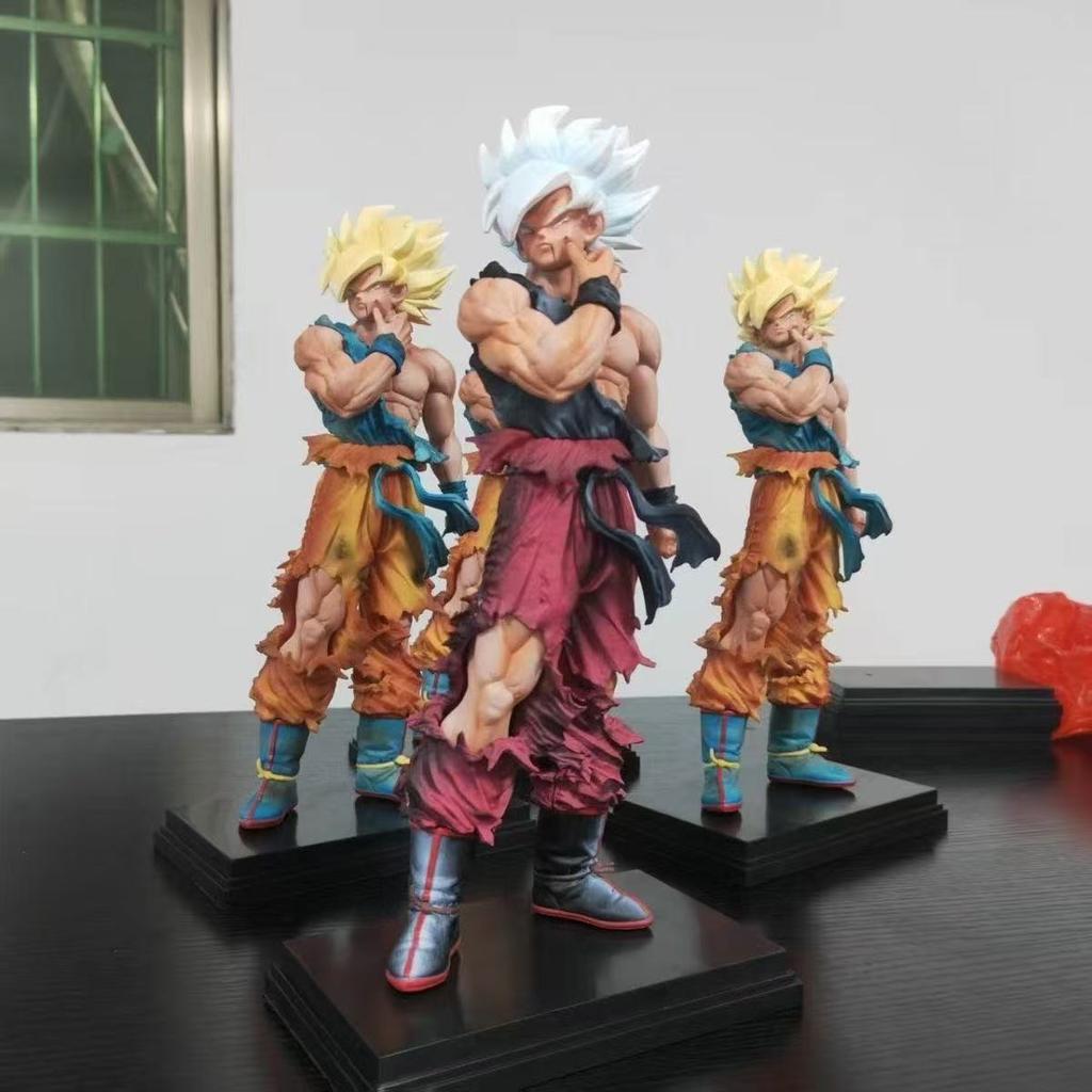 C4 In Stock Anime Figure Dragon Ball 32cm Son Goku Super Saiyan Goku Figures Goku Action Figurine Model Gk Statue Toy Gifts