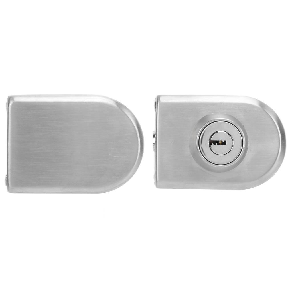 Double Door Push Sliding Access Control Office Glass Door Lock Stainless Steel Lock with 3 Keys