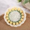 Creative Crochet Round Coasters Handmade Reusable Insulation Pads INS Style Hand-knitted Sunflower Cup Pad Desktop Decoration