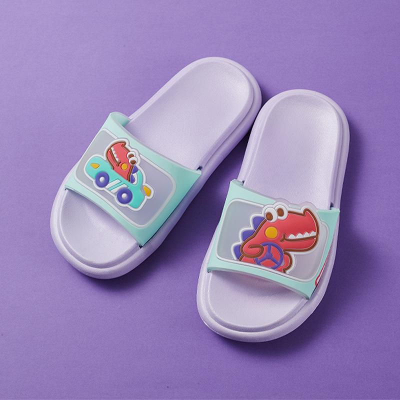 

Детские тапочки TWINFLAMES, летние домашние тапочки с изображением динозавра, детские сандалии для мальчиков и девочек 35 фиолетовый