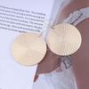 Boho Texture Disc Earrings Gold Disc Coin Earrings Vintage Disc Drop Earrings Hammered Round Circle Dangle Earrings Jewelry for Women