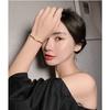 Stainless Steel Gold Color Bamboo Joint Bangles 2023 Trend Bracelet for Women Men Romantic Party Gift Fashion Zircon