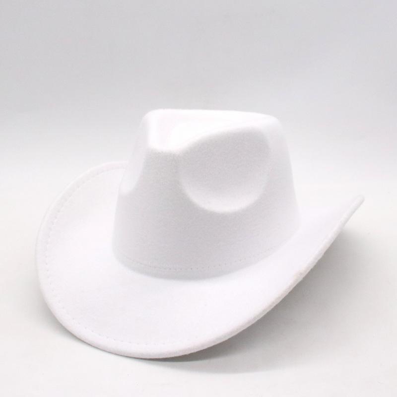 Einfacher Nackter Cowboy Zylinder Performance Jazzhut Pfirsichherz Zylinder Filzhut Tanzgruppe Wollhut