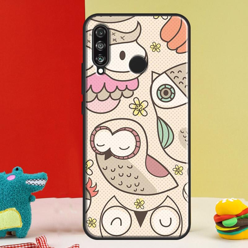 Fashion Cartoon Owl For Huawei Nova 5T 9 10 SE 12i 12s 11i Y91 Y90 Y60 Y70 Y72 Y61 P60 P30 Pro P20 P40 Lite Case