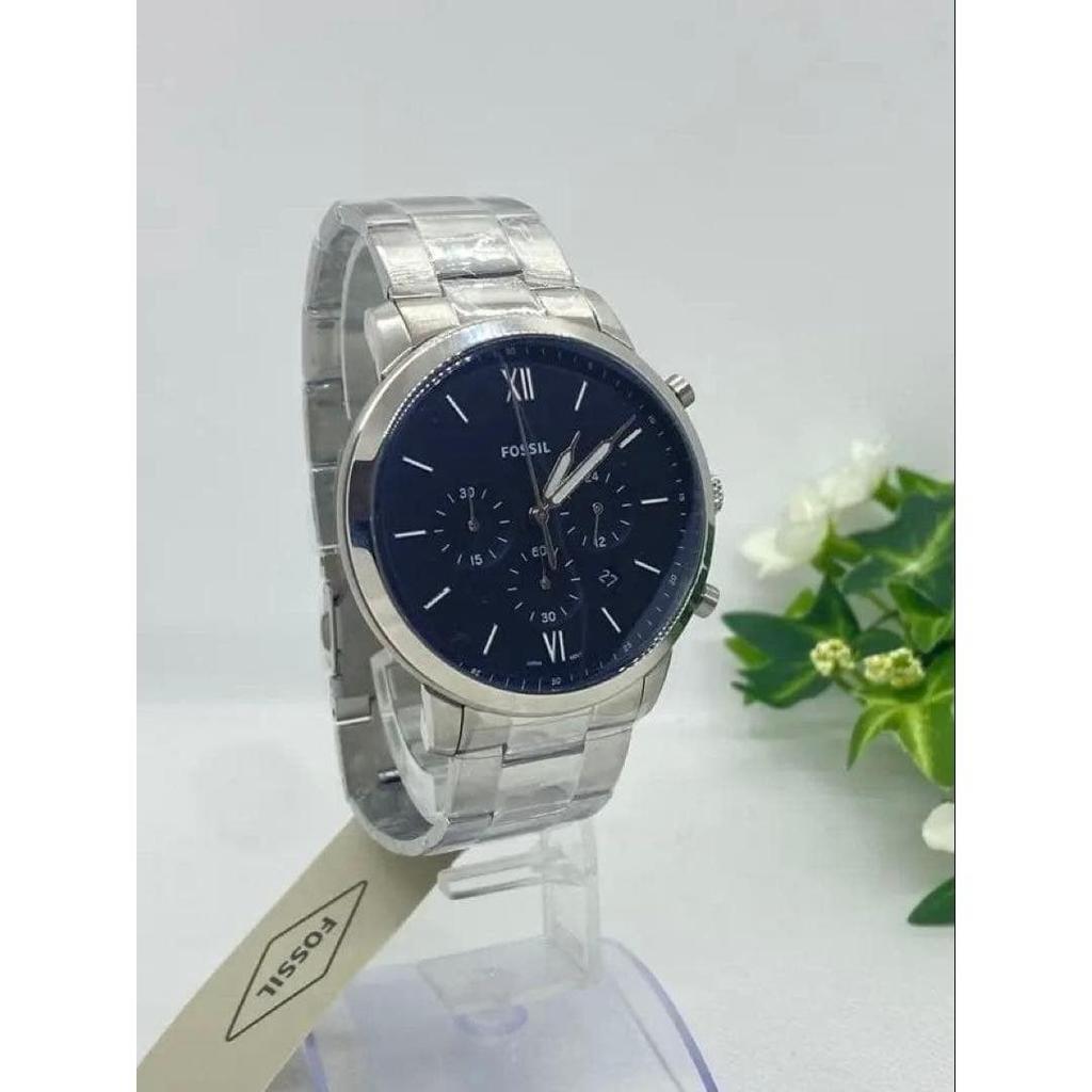 Used New, Working, Battery Replaced, Fossil Chronograph, Black Dial, FS5384