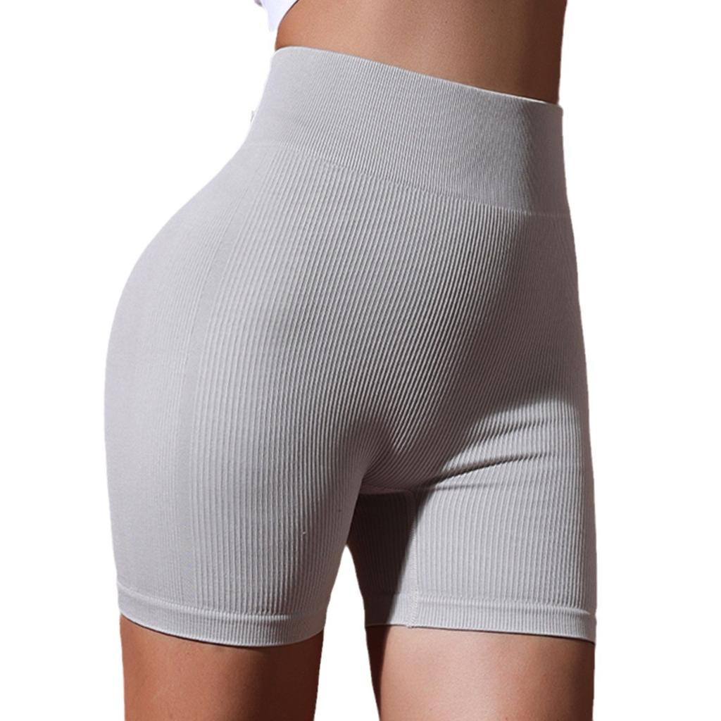 Sports shorts European and American tight sports yoga pants women's abdomen and hip lift high waist fitness yoga shorts